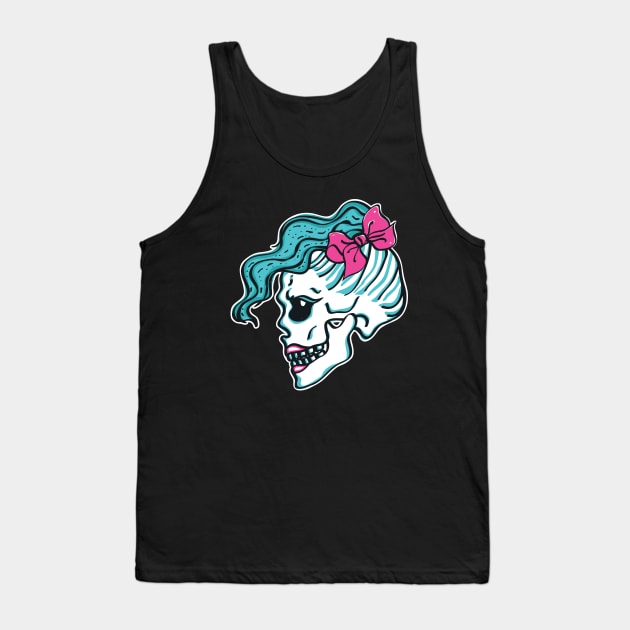 Girl Skull Tank Top by Marina BH